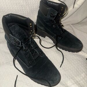 Men's Black Suede Timberland Boots